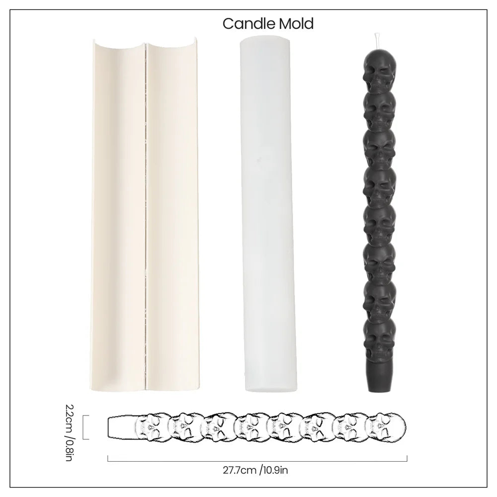 Moule à bougie conique citrouille Nicole, moule en silicone pour décoration d'Halloween à faire soi-même