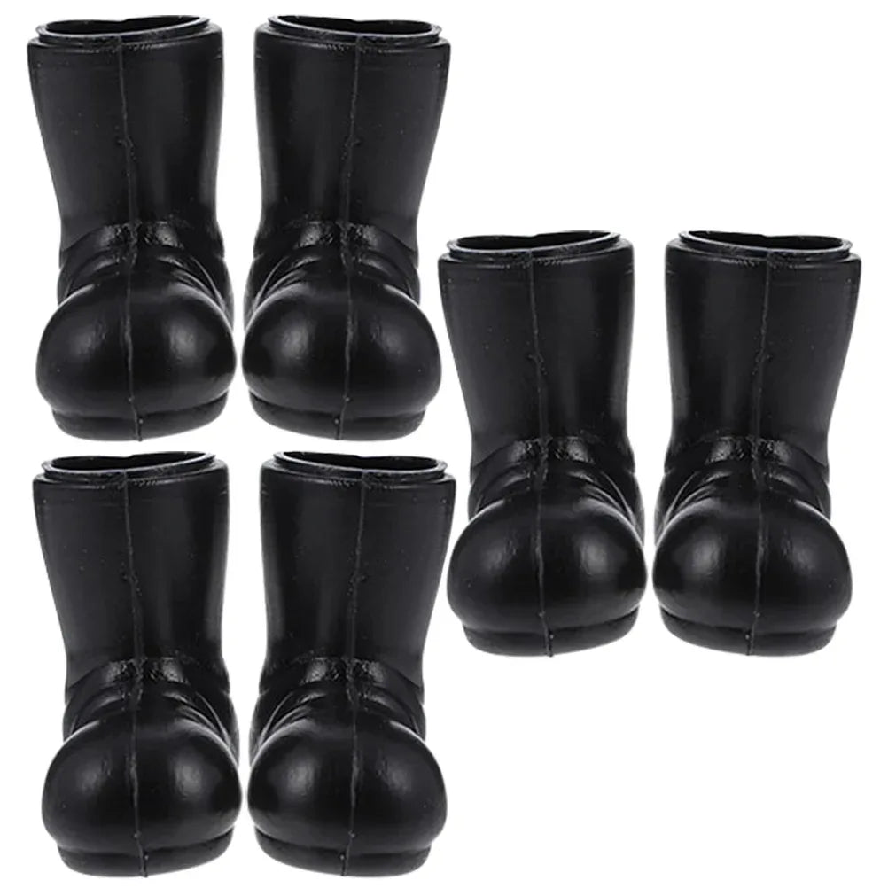 3 Pairs Plastic Mini Christmas Boots Child Baby Toys Small Gnomes Shoes Miniature Santa Claus Decoration Figurines Mini House