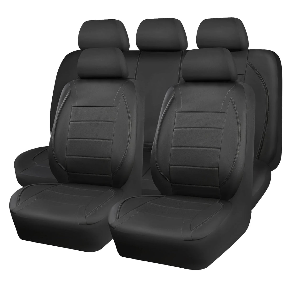 Universal Leather Car Seat Covers Simple Style Breathable 5 Seat Car Seat Cover by PDG ibma
