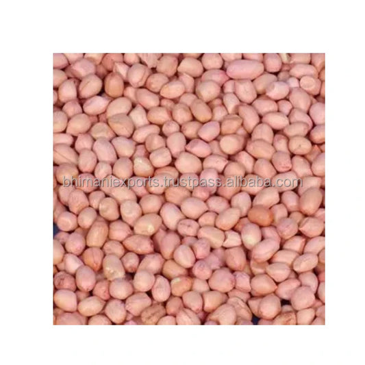Raw Dried Red Skin Peanut Kernels 100% Natural APEDA Certified India Origin a Grade