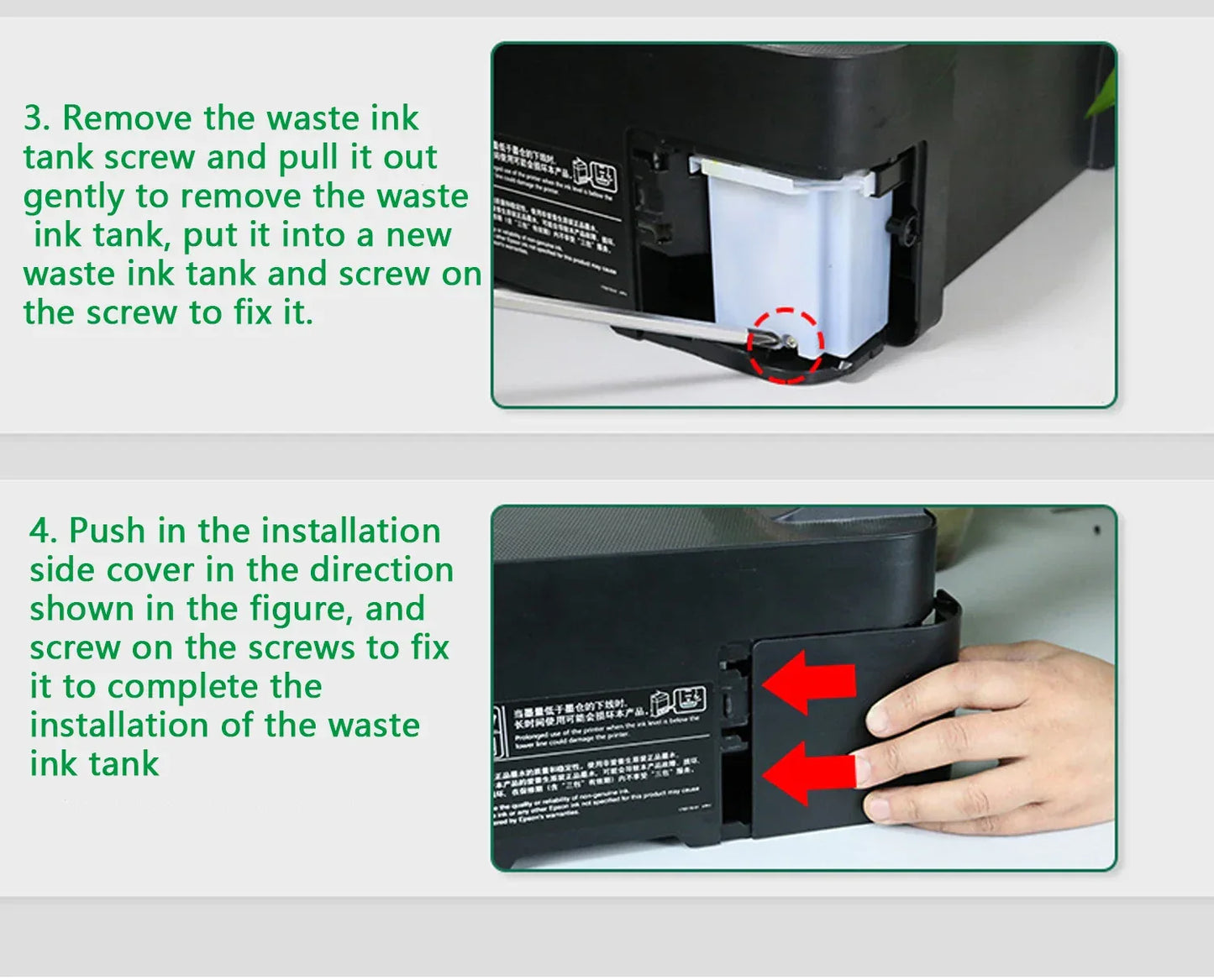 Maintenance Box Waste Ink Collector Tank For Epson L3218 L3156 L3210 L3250 L1210 L5290 L3253 L3258 Printer Blotting Sponge Pad