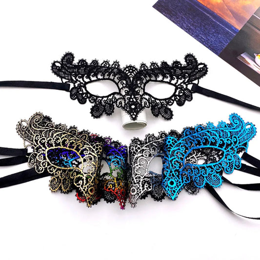 Masque d'Halloween sexy en dentelle et velours, masque de soirée, de bal et de déguisement unisexe, cadeau d'Halloween, masque noir pour les yeux, cosplay