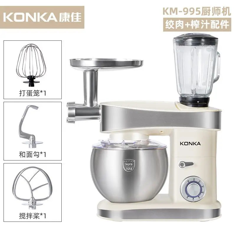 1500W stand Chef Machine mixer Multifunctional Commercial Mixer Dough Mixer Household Small Automatic New electric blender 220V