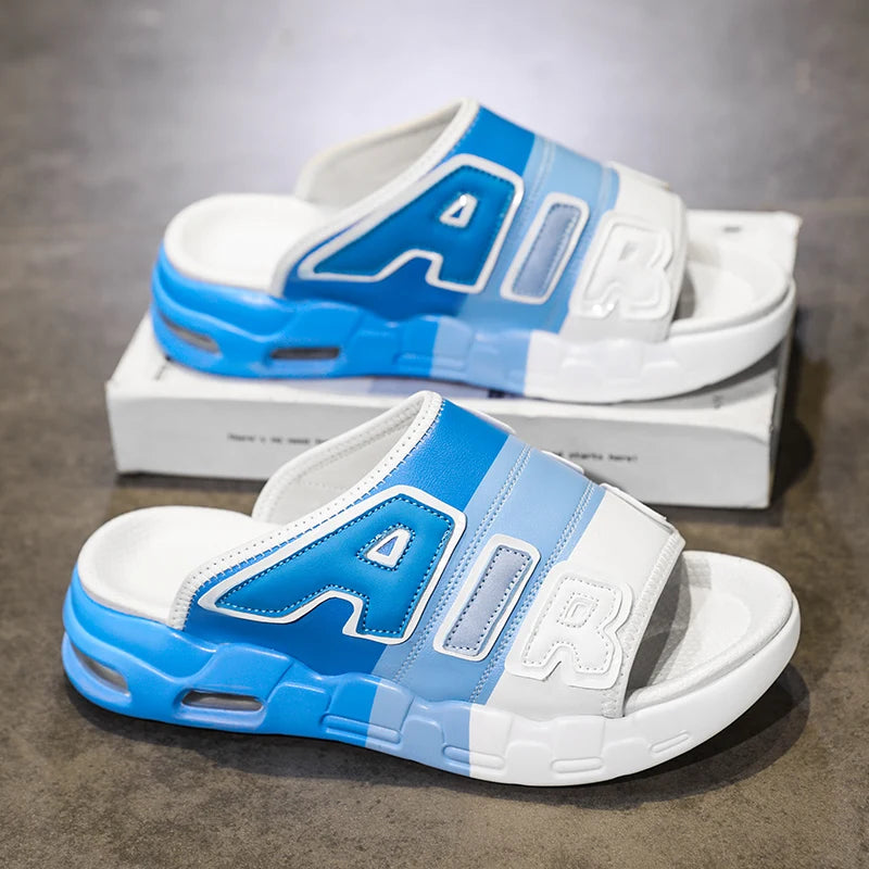 High Quality Slippers for Men Air Cushion Design Slide Man Summer New PVC Soft Non Slip Mens Sports Flip Flops Chanclas Hombrew