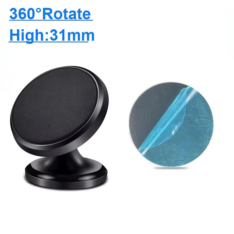 Creative Dual Axis Alloy magnetic car bracket 720 ° rotation Double ball magnetic phone holder for Any model phone