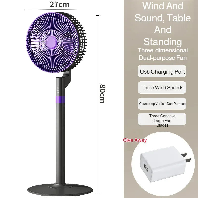 Household Air Circulation Fan Desktop Silent Electric Fan High Wind Floor Portable Fan Powerful Energy-saving Rental House Fan