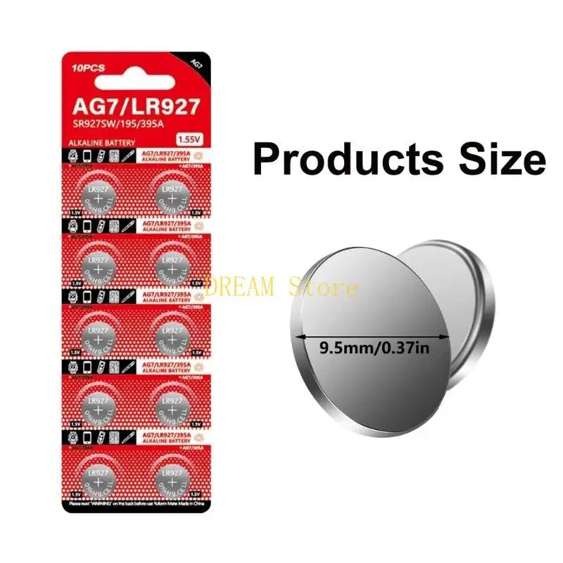 10Pcs AG7 Button Batteries LR57 LR927 395 SR927W SR57 SR927 V399 D399 GP399 SR92 best sale