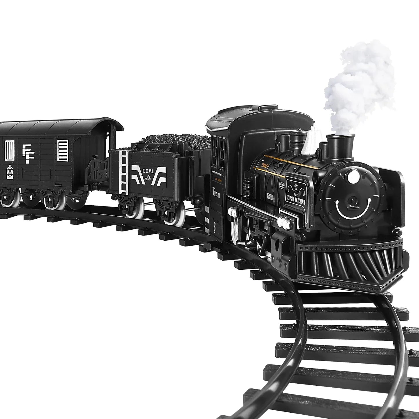 Christmas Train Set Electric Railway Tracks Train Toy With Sound Light For Kids Gift Under The Christmas Tree Decoration