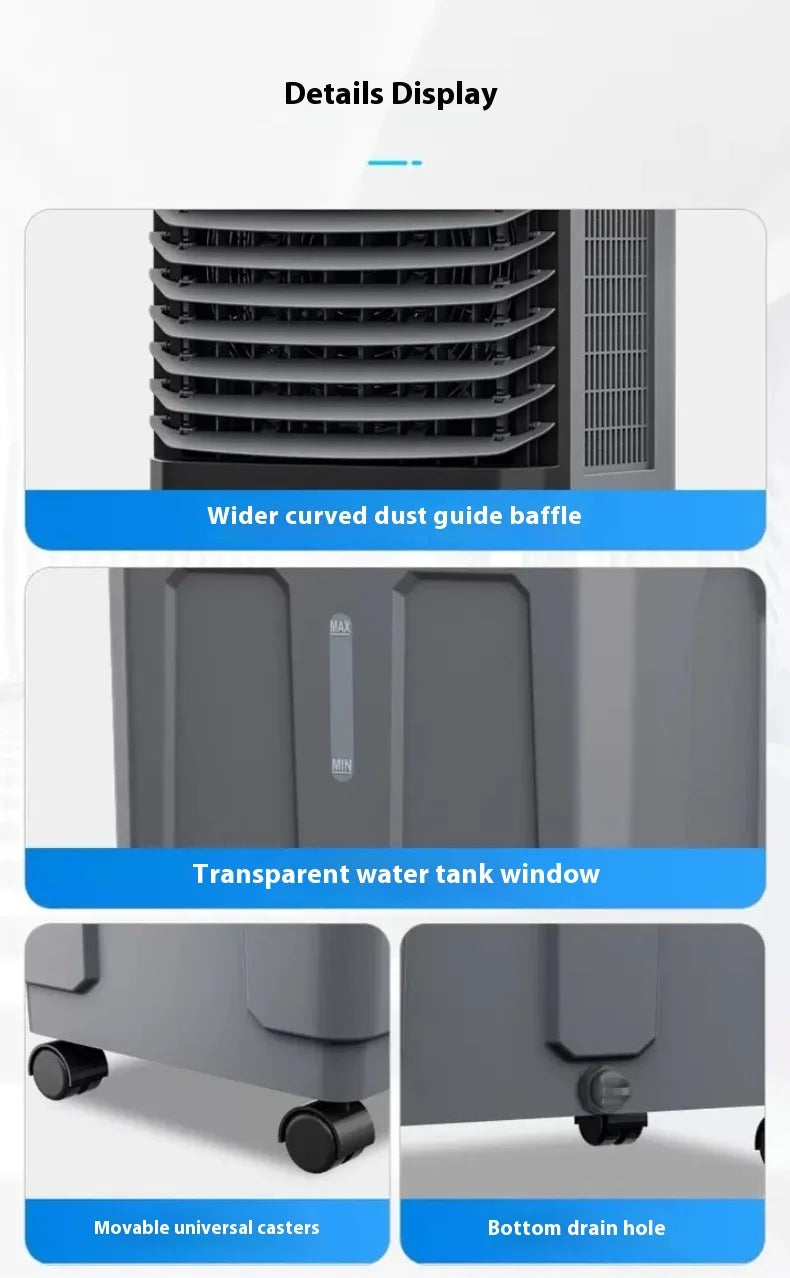 Portable 20L-30L Air Conditioner Cooling Machine with 220V Motor Providing Comfort and Convenience
