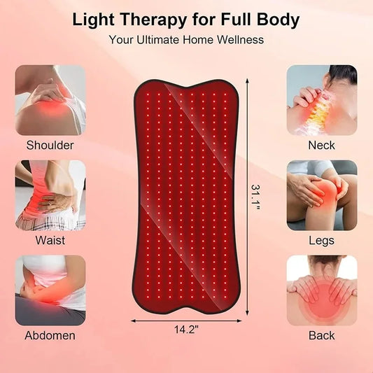 210pcs LED Bead Red Light Belt Red Infrared Light Therapy Pad LED Beauty Devices for Face and Body Back Knee Hands Feet Relief by PDG ibma