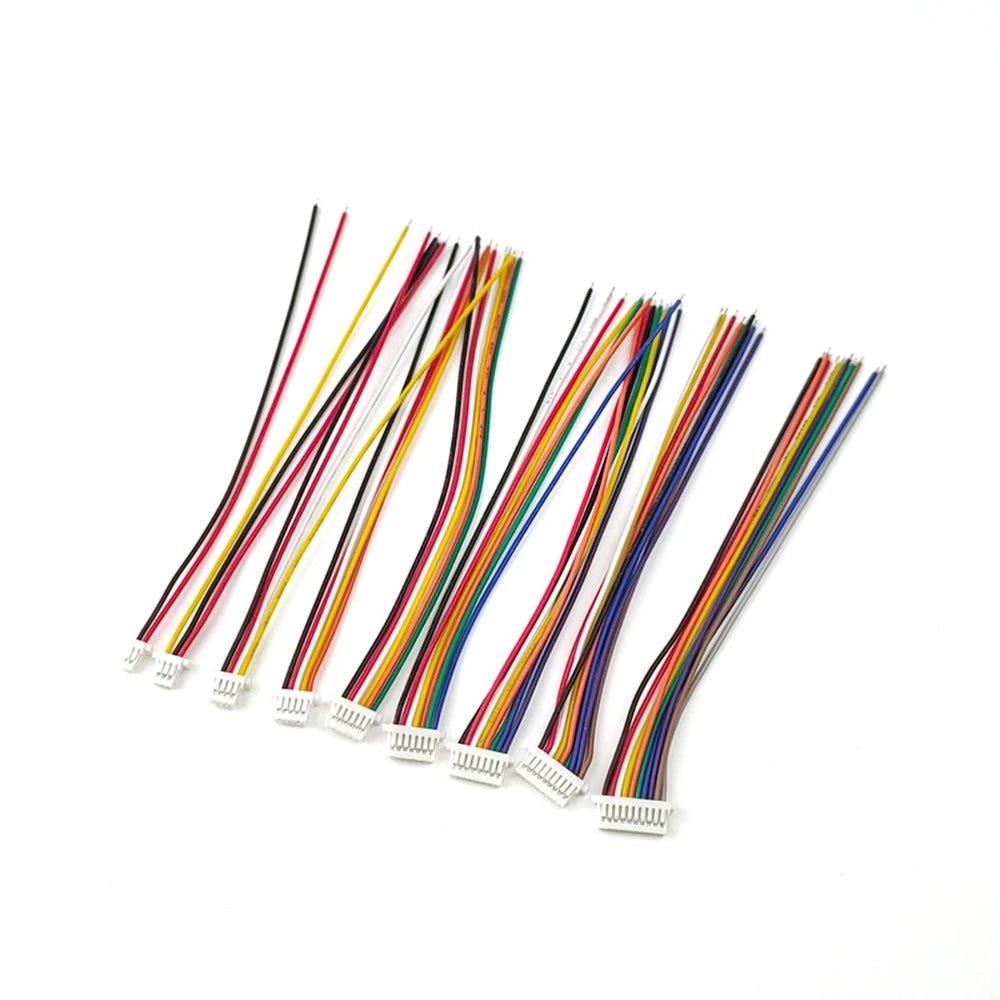 5PCS SH/JST/ZH/PH/XH 1.0MM 1.25MM 1.5MM 2.0MM 2.54MM Female Plug Connector with 10/20/30cm Wire 2/3/4/5/6/7/8/10/12P