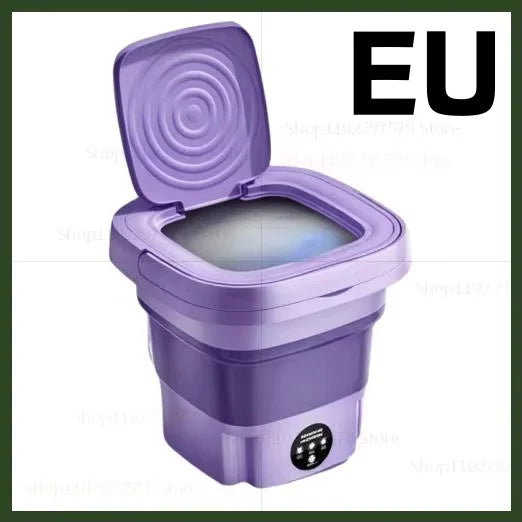 Folding Washing Machine With Dryer Bucket for Clothes Socks Underwear Portable Mini Travel Dormitory Washing Machine 8L Washer