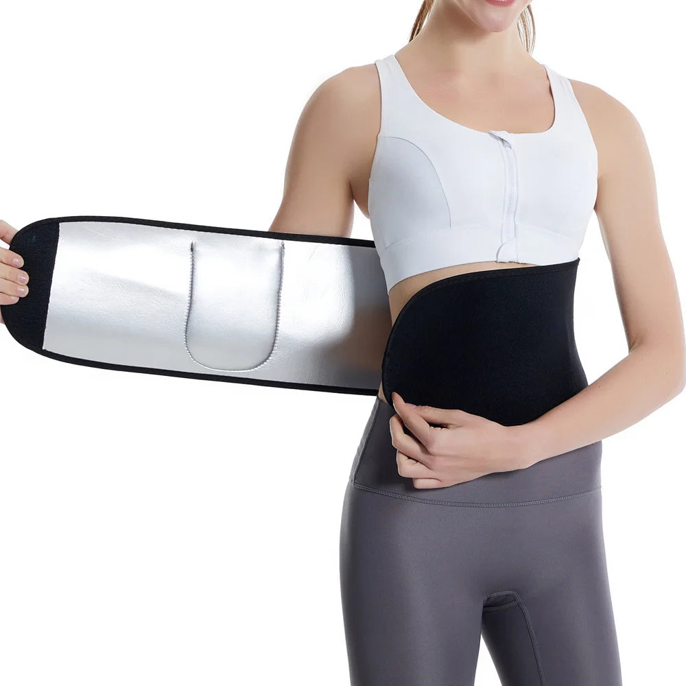 Waist Trainer Slimming Belt Men Gym Fitness Cincher Belly Control Corset Sweat Fat Burning Women Body Shaper Weight Loss