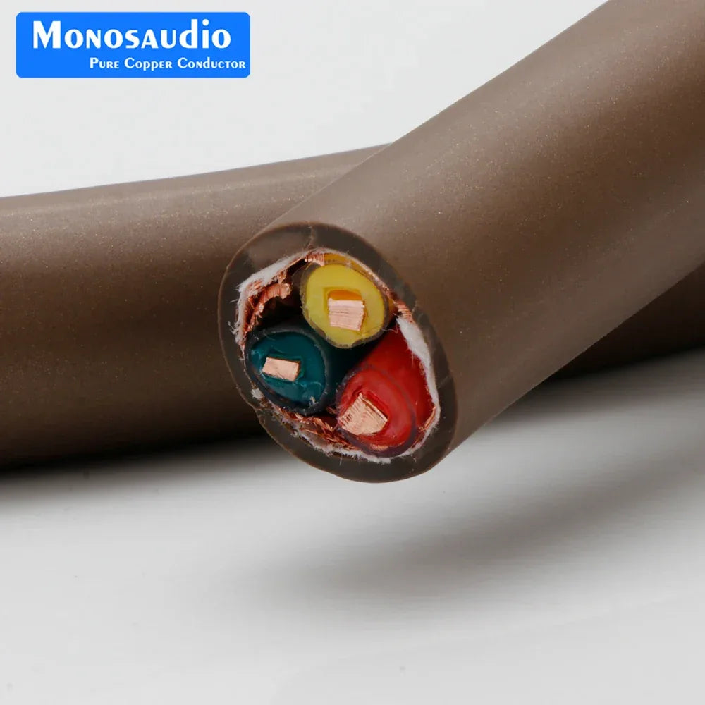 hifi audio Power Cable US/UK/AU/EU Monosaudio occ Copper Silver conductor Power AC Cable line British Standard Power Cord