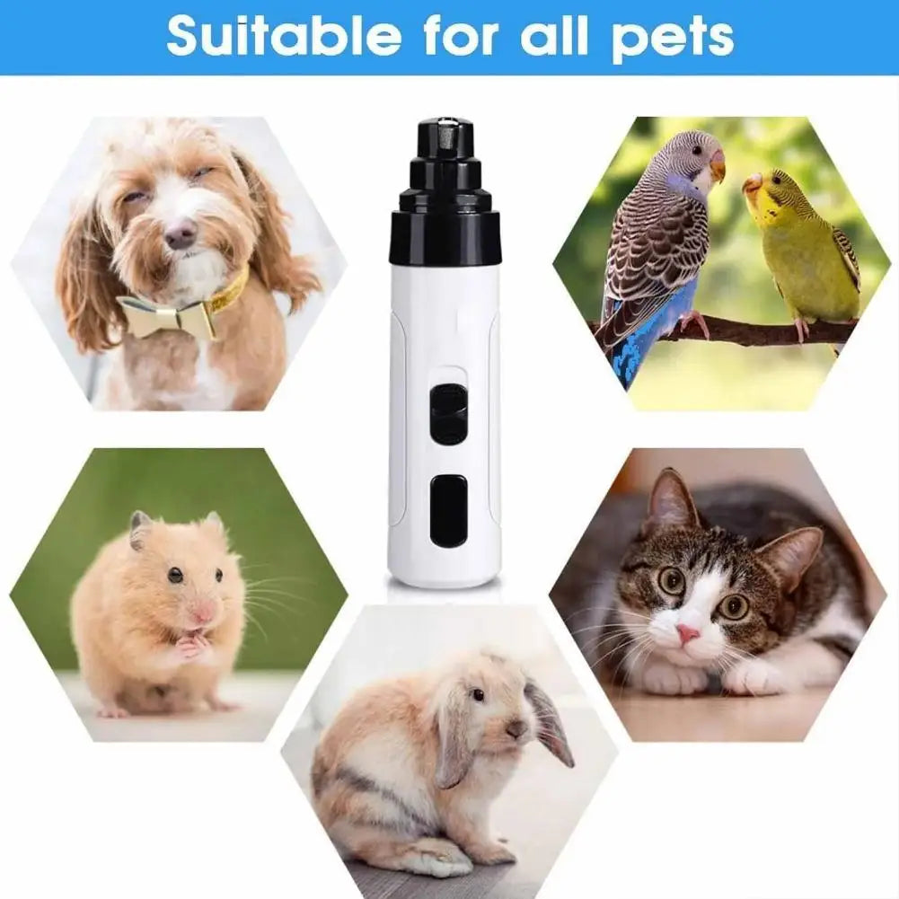 Dog Nail Grinders Painless USB Charging Rechargeable Pet Nail Clippers Quiet Electric Dog Cat Paws Nail Grooming Trimmer Tools