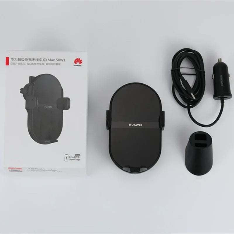 Huawei SuperCharge Wireless Car Charger 50W Max Intelligent Both Side Sensor Mounting Dual Charging 3D Cooling Fast Charger