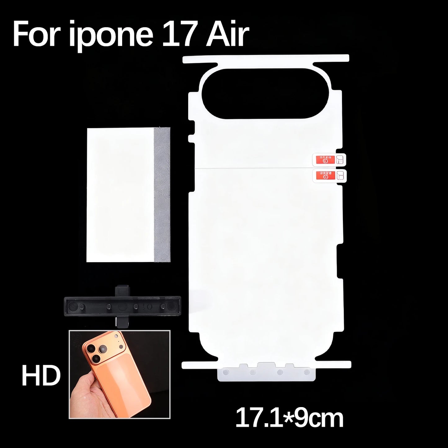 Back Border Full Cover Hydrogel Film For Iphone 17 Pro Max Air Install Tool Soft Matte Rear Screen Protector For Iphone17 17PM
