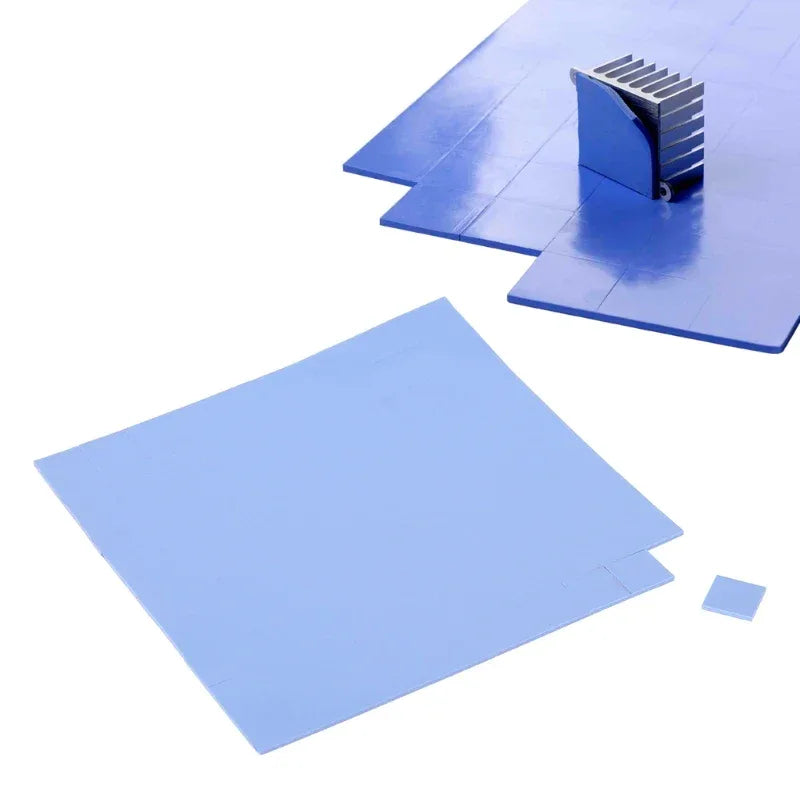 F3MA 100Pcs 100mmx100mmx1mm Thermal Pad GPU CPU Heatsink Cooling Conductive Silicone Pad for PC Computer Accessories