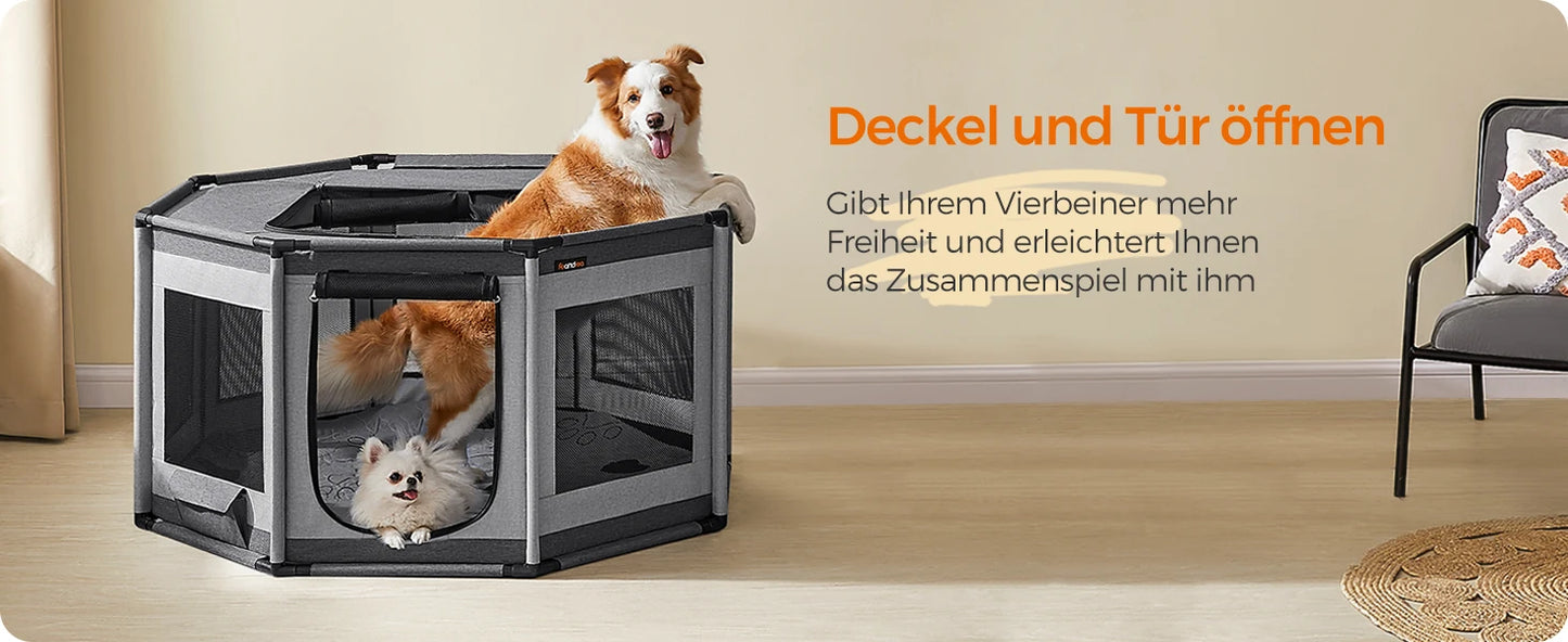 FEANDREA animal transport box, M/L puppy spout, robust construction with side bag