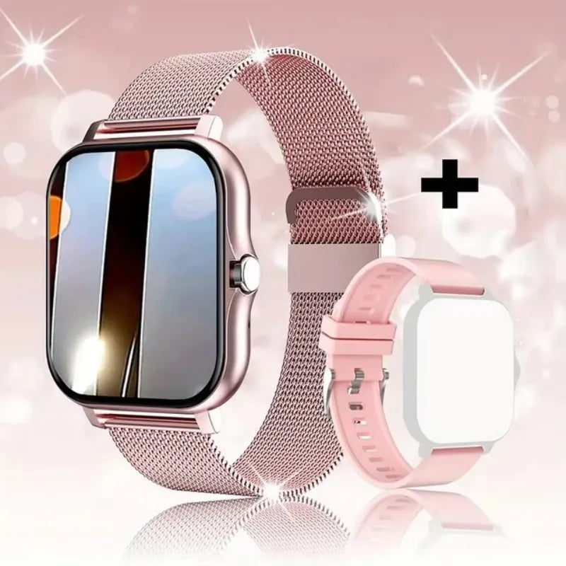 Nouvelle montre connectée compatible Android et iOS, écran couleur 1,44 pouce, appels Bluetooth, surveillance de l'oxygène sanguin et de la pression artérielle, pour femmes et hommes.