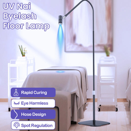 170cm Floor Standing Professional Nail UV Lamp Nail Dryer Stand 6W 5 Levels UV Lash Light Nail Tech Glue Lamp Foot Switch