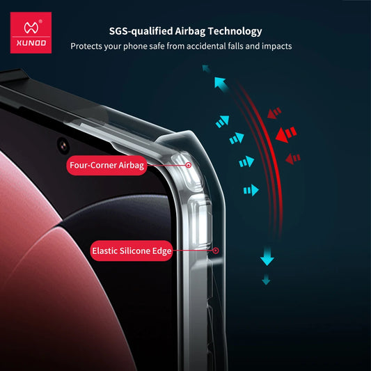 Xundd for Xiaomi 15 Ultra Case, Airbag Shockproof Back Transparent Phone Cover with Camera Protection,Acrylic+TPU Hybrid Shell