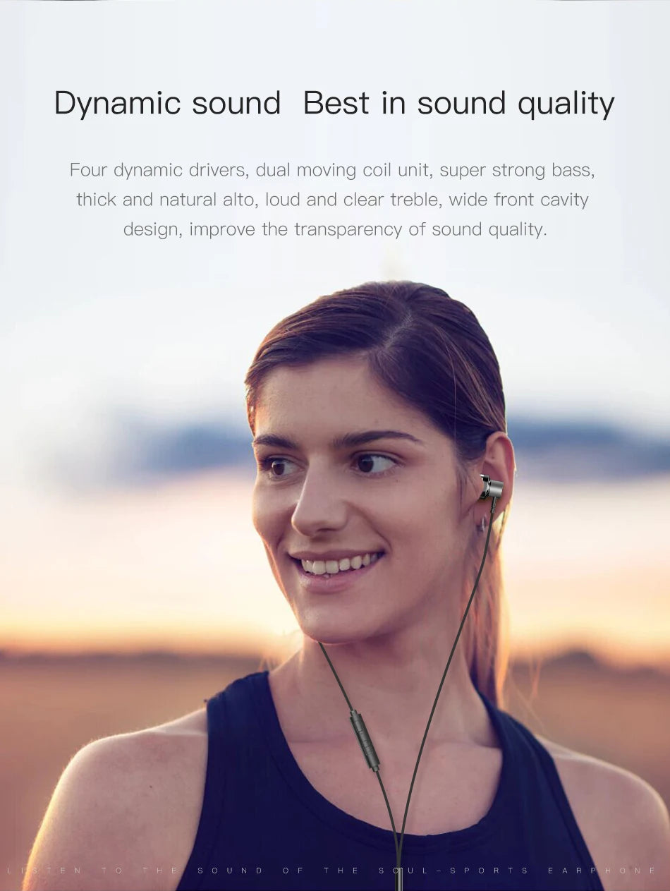 Awei Z1 3.5mm Jack Dual Driver Wired Earphones Stero Headphones With Microphone in-ear Earbuds Sport Headset For Smart Phones