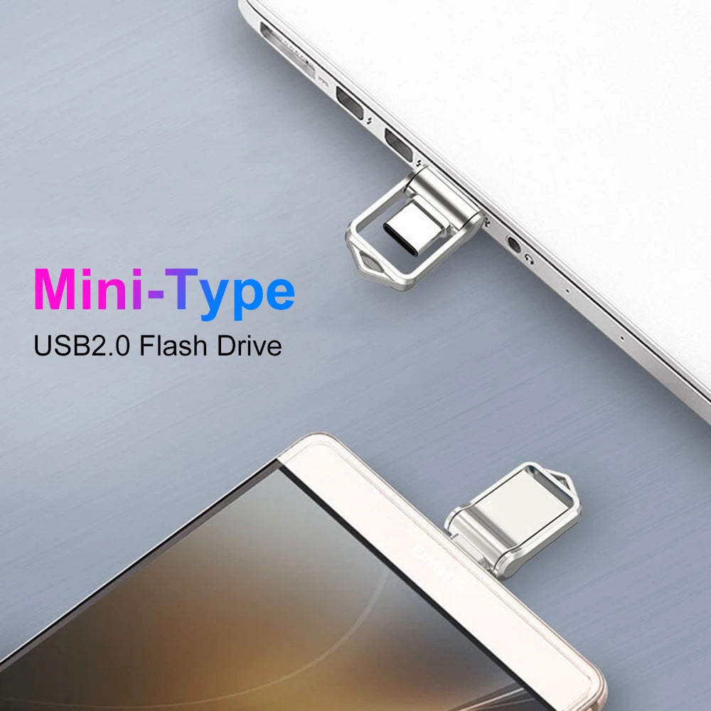 2 In1 Mini OTG Type C Pen Drive Usb2.0 Memory Stick 16GB 32GB 8GB Usb Flash Card 128GB 256GB 512GB Type-C Pendrive