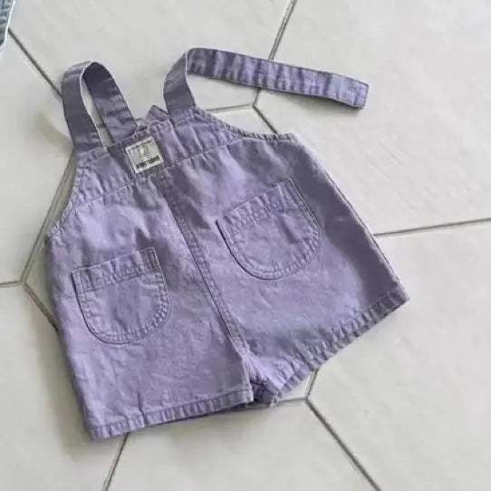 2025 Summer New Baby Denim Strap Shorts Infant Jumpsuit Toddler Boy Girl Fashion Casual Overalls Baby Loose Versatile Clothes
