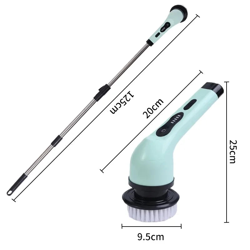 Cordless Multifunctional Electric Cleaning Brush - Spin Scrubber Portable Toilet Mop for Kitchen & Bathroom