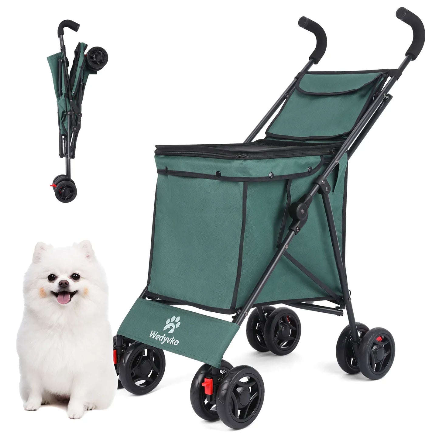 Multifunctional Cart Folding Portable Durable Lightweight Market Purchase Bag Trolley,Pet Stroller,For Picnic