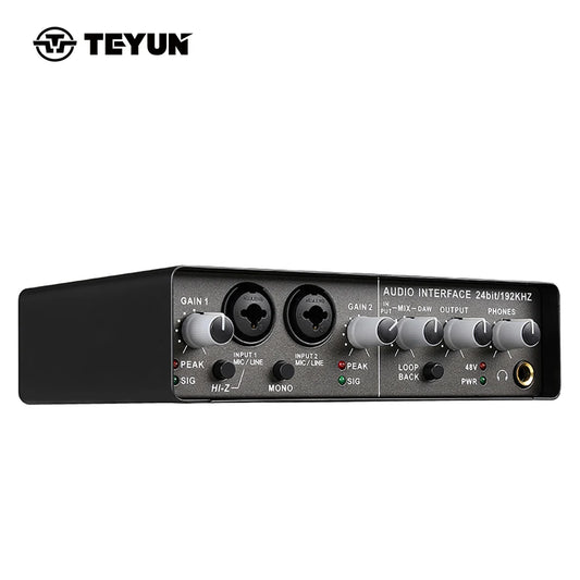 TEYUN Q-24 Q-22 Q-12 Professional Sound Card Audio Mixer Channel Monitoring Electric Guitar Live Recording For Studio Singing by PDG ibma