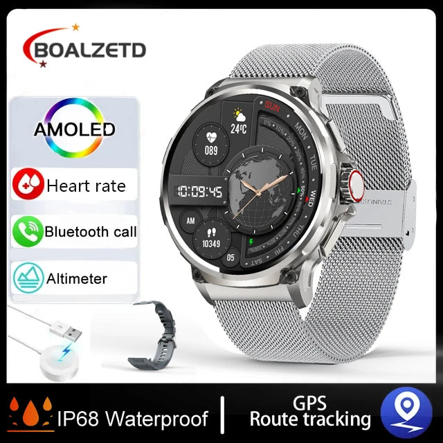 New 1.85-inch Ultra HD SmartWatch GPS Track Bluetooth Call 710 Mah Large Battery Sports Fitness smartwatch 2026 clock Gift Hot