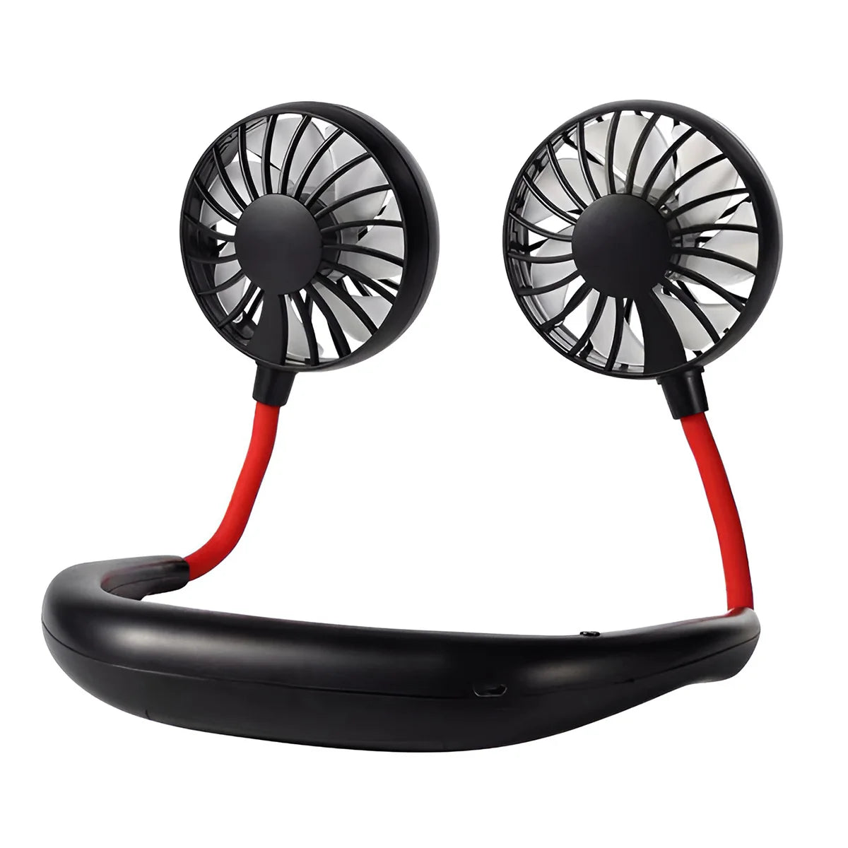USB Rechargeable Mini Sports 3-Speed Adjustable Neck Dual Fan Home OfficeOutdoor Travel Portable Hanging Neck Fan