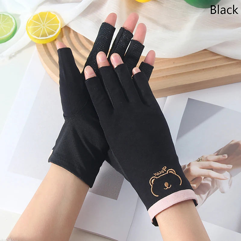 1 Pair Anti UV Nail Gloves UV Gel Shield Glove Fingerless Manicure Nail Art Tools LED Lamp Nails Dryer Radiation Hand nail tools