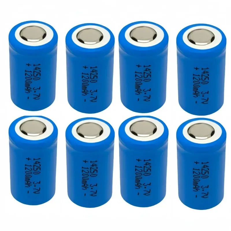 8pcs/lot 14250 rechargeable lithium battery LS14250 ER14250H 1/2-R6 1/2 AA 1200mah rechargeable 3.7V lithium battery