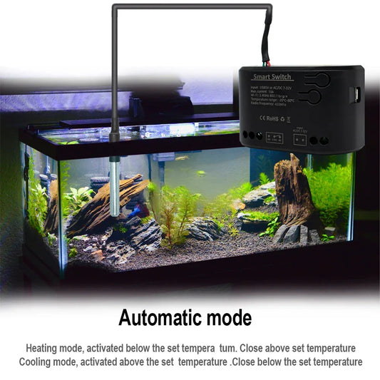Dry Contact WIFI Tuya Smart Temperature Switch Controller Thermostat Sensor Passive Relay RF Receiver Work for Alexa Google Home