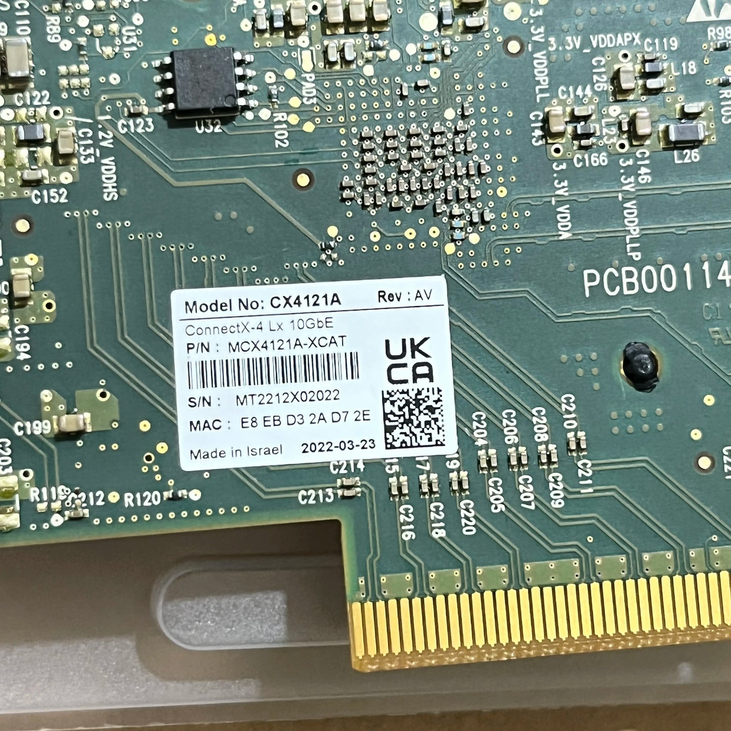 Mellanox ConnectX-4 10Gigabit NIC MCX4121A-XCAT CX4121A 10Gigabit Ethernet Card PCI-E 3.0