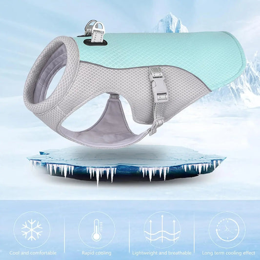 Summer Pet Dog Cooling Vest Heat Resistant Cool Dogs Clothes Breathable Sun-proof Clothing For Small Large Dogs Outdoor Walking