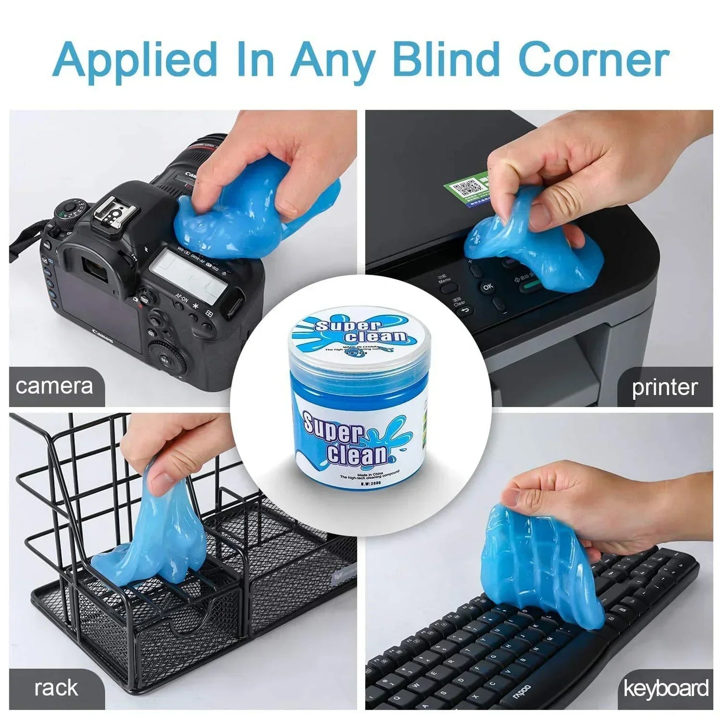 Super Dust Clean Clay Dust Keyboard Cleaner Slime Toys Cleaning Gel Car Gel Mud Putty Kit for Laptop Cleanser Glue Cars Part