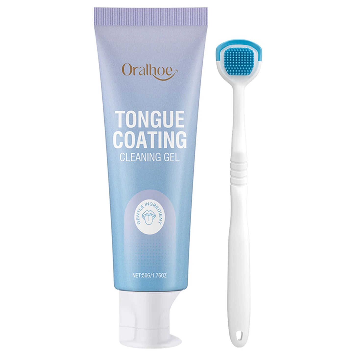 50ml Tongue Cleaning Gel Set,For Bad Breath Long Lasting-Freshness Mouth Odor-Eliminators,Tongue Cleaning Paste For Home