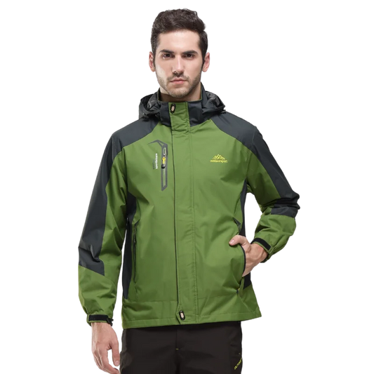 Veste de randonnée d'automne pour homme, imperméable et légère, avec capuche amovible, idéale pour le trekking, le camping et les activités de plein air. Vêtements de sport décontractés.