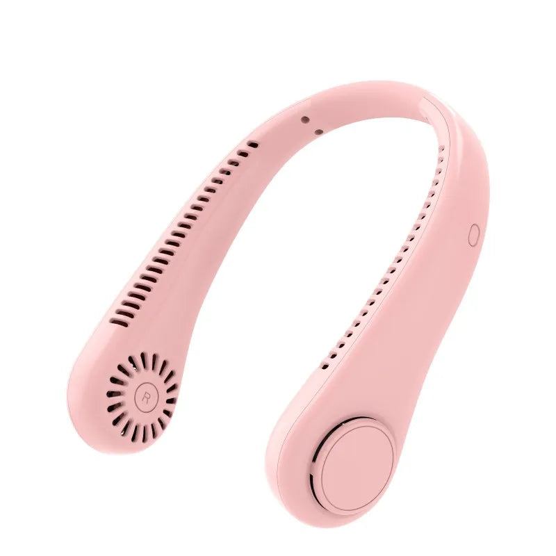 Fan Long Battery Neck Portable No Bladeless Hanging Neck Rechargeable Air Cooler 3 Speed Mini Summer Sport Fan 1200mAh