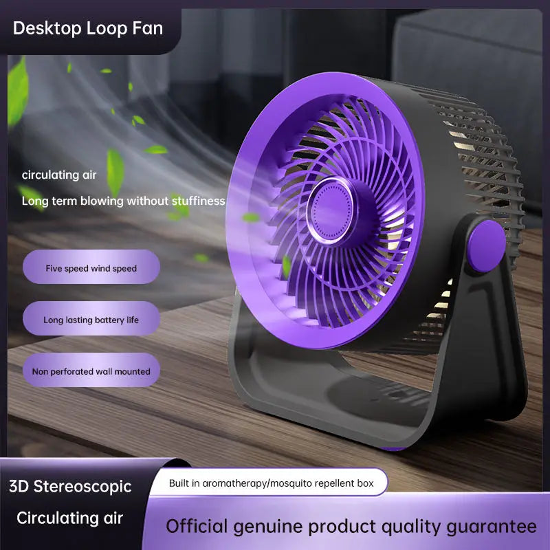 Cordless Electric Fan 4000mah Wireless Portable Air Circulator Fan Desktop Wall Ceiling Air Cooling Cooler Quiet Ventilator
