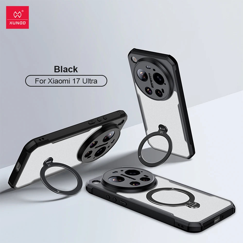 Xundd Case For Xiaomi 17 Ultra Magnetic Airbags Shockproof Hard PC + Soft TPU Clear Anti-fall Protection Phone Cover