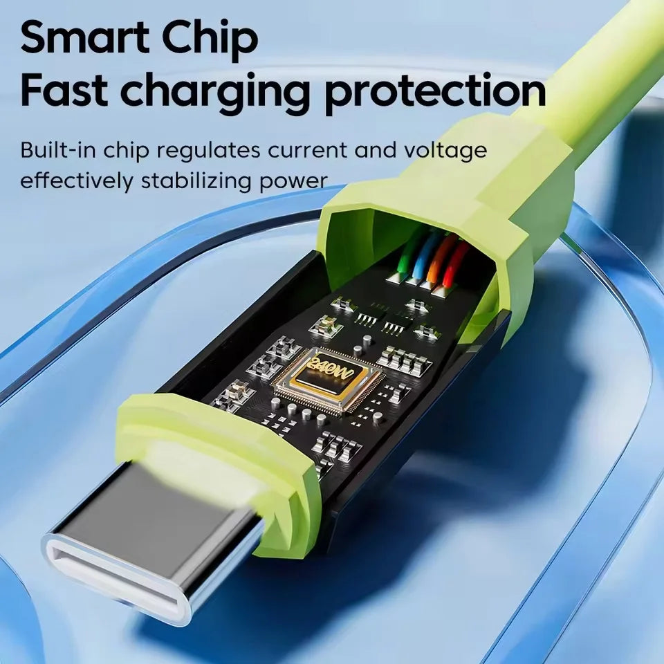PD 240W Fast Charging USB Type-C to Type-C Cable for Huawei, Xiaomi, Samsung, OPPO, VIVO