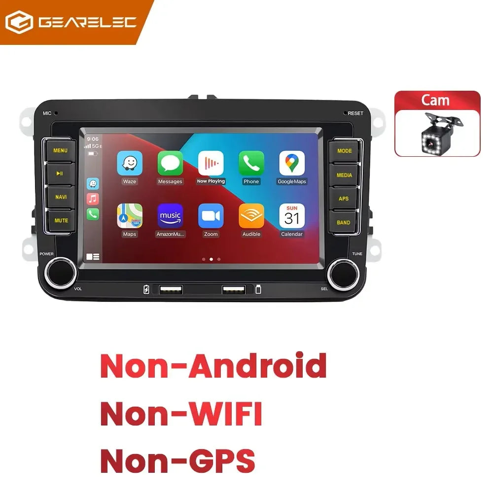 2 Din Android Car Radio Multimedia Player GPS WiFi Carplay For VW Volkswagen Skoda Octavia golf 5 6 touran passat B6 polo Jetta