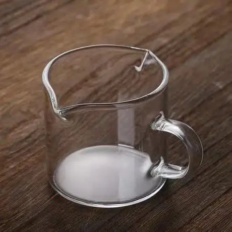 Clear Glass 75ML Espresso Shot Glasses with Wooden Handle Measuring Cup Coffee Cup High Borosilicate Glass Pitcher Barista