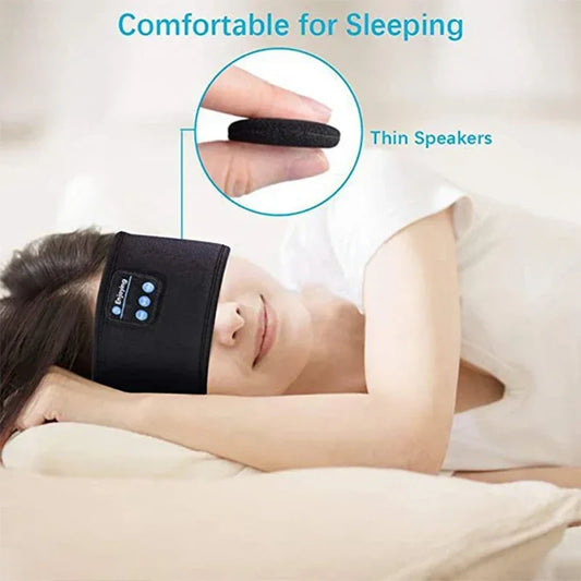 Wireless Bluetooth Earphone Sleeping Band Music Headphones Soft Elastic Comfortable Eye Mask Sleep Headset for Side Sleepers by PDG ibma