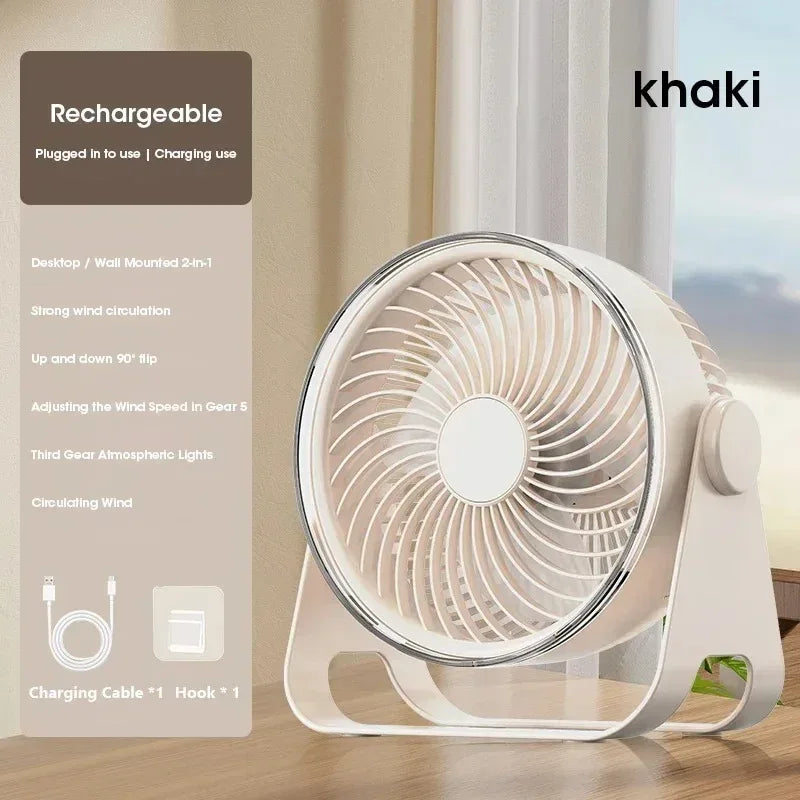 5-Speed Adjustable Multifunctional Electric Fan Circulator Portable Quiet Home Ventilator Desktop Wall Ceiling Fan Air Cooler